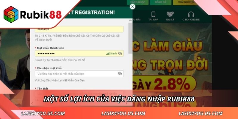 Một số lợi ích của việc đăng nhập RUBIK88