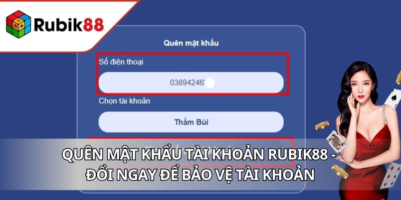 Quên Mật Khẩu Tài Khoản RUBIK88